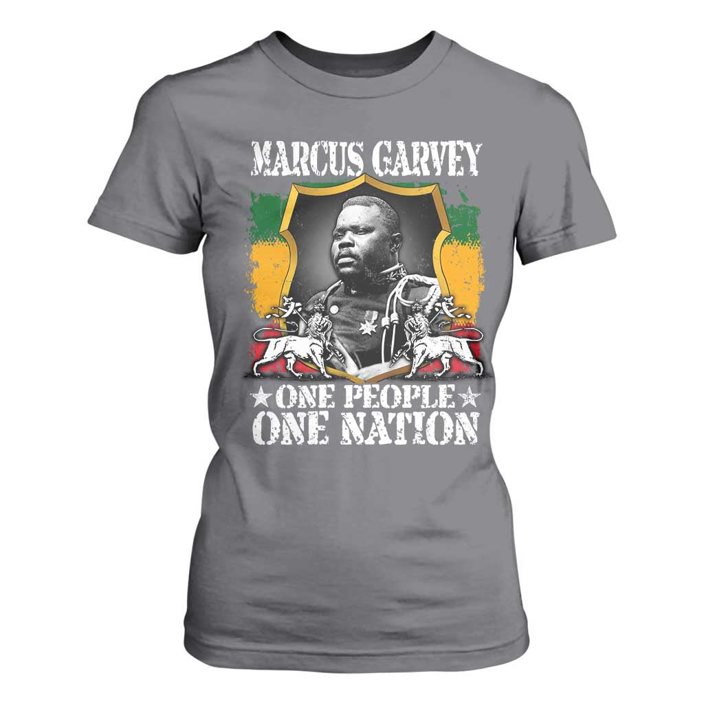 Marcus Garvey T Shirt For Women One People One Nation Jamaica Legends Rasta TS09 Charcoal Print Your Wear