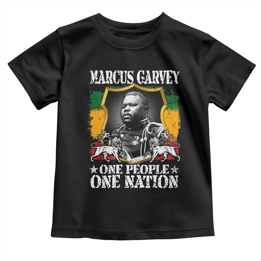 Marcus Garvey Toddler T Shirt One People One Nation Jamaica Legends Rasta TS09 Black Print Your Wear