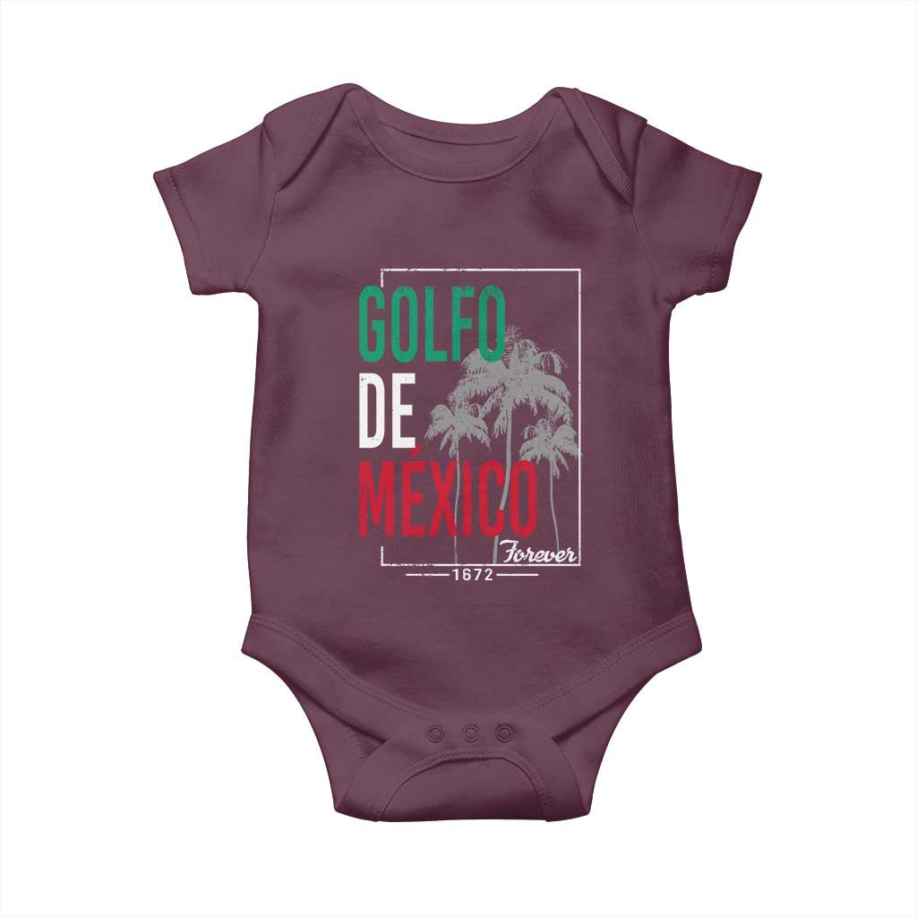 Golfo De Mexico Forever Baby Onesie Mexican Gulf Culture Heritage 1672 TS09 Maroon Print Your Wear