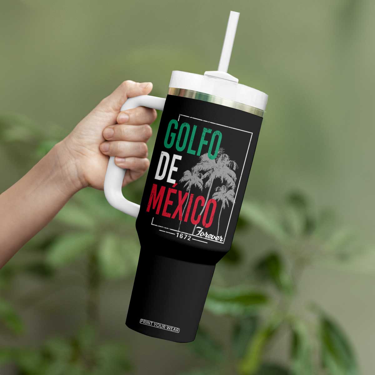 Golfo De Mexico Forever Tumbler With Handle Mexican Gulf Culture Heritage 1672 TS09 Print Your Wear