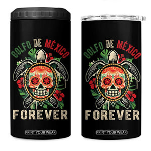 Golfo De Mexico Forever 4 in 1 Can Cooler Tumbler Sea Turtle Mexican Sugar Skull TS09 One Size: 16 oz Black Print Your Wear