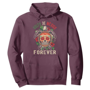 Golfo De Mexico Forever Hoodie Sea Turtle Mexican Sugar Skull TS09 Maroon Print Your Wear