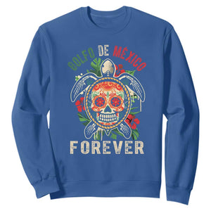 Golfo De Mexico Forever Sweatshirt Sea Turtle Mexican Sugar Skull TS09 Royal Blue Print Your Wear