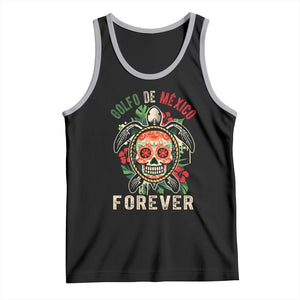 Golfo De Mexico Forever Tank Top Sea Turtle Mexican Sugar Skull TS09 Black Athletic Heather Print Your Wear
