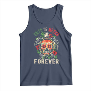 Golfo De Mexico Forever Tank Top Sea Turtle Mexican Sugar Skull TS09 Navy Print Your Wear