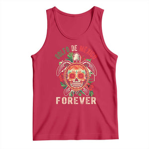 Golfo De Mexico Forever Tank Top Sea Turtle Mexican Sugar Skull TS09 Red Print Your Wear