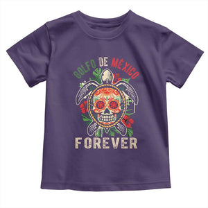 Golfo De Mexico Forever Toddler T Shirt Sea Turtle Mexican Sugar Skull TS09 Purple Print Your Wear