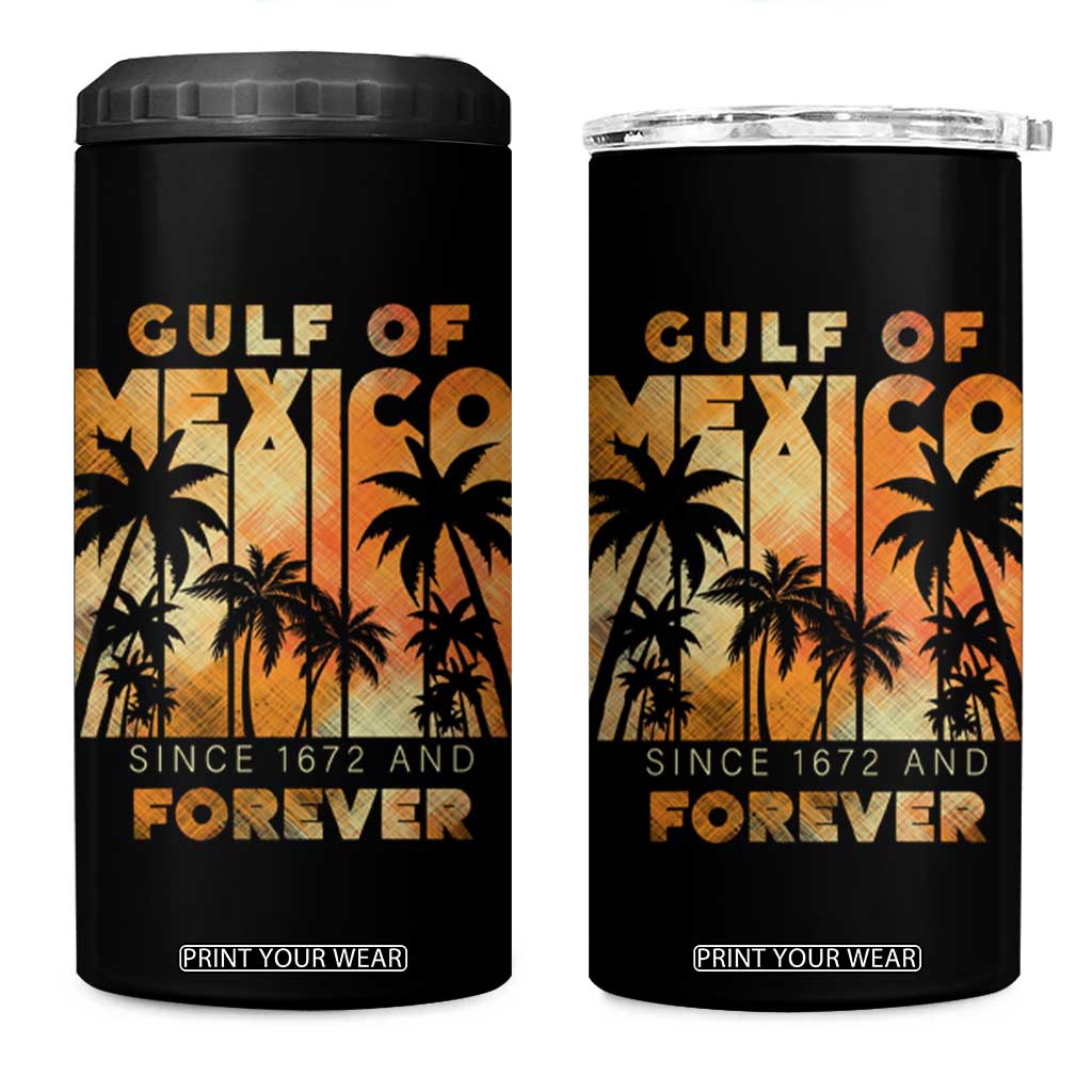 Gulf Of Mexico 4 in 1 Can Cooler Tumbler Since 1672 And Forever TS09 One Size: 16 oz Black Print Your Wear
