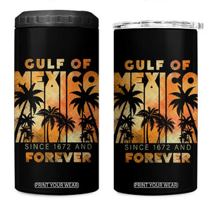 Gulf Of Mexico 4 in 1 Can Cooler Tumbler Since 1672 And Forever TS09 One Size: 16 oz Black Print Your Wear