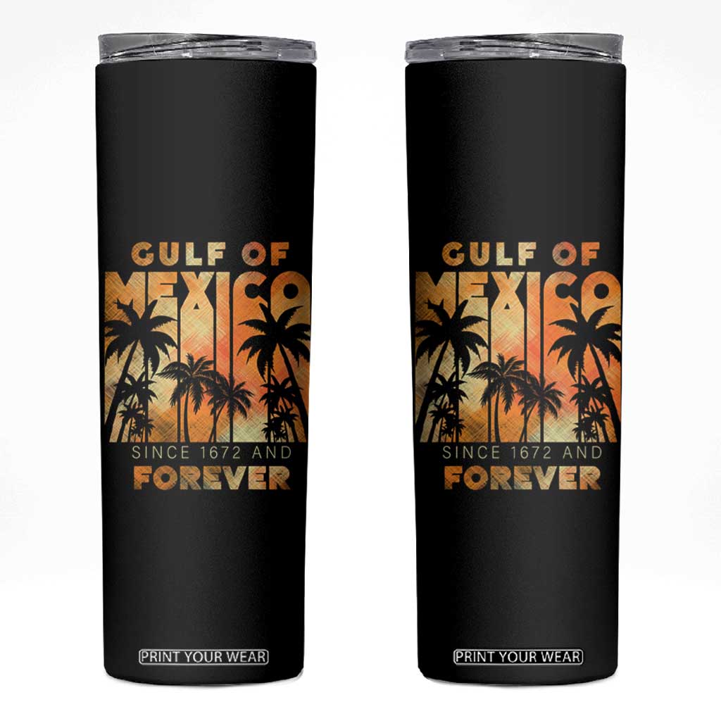 Gulf Of Mexico Skinny Tumbler Since 1672 And Forever TS09 Black Print Your Wear
