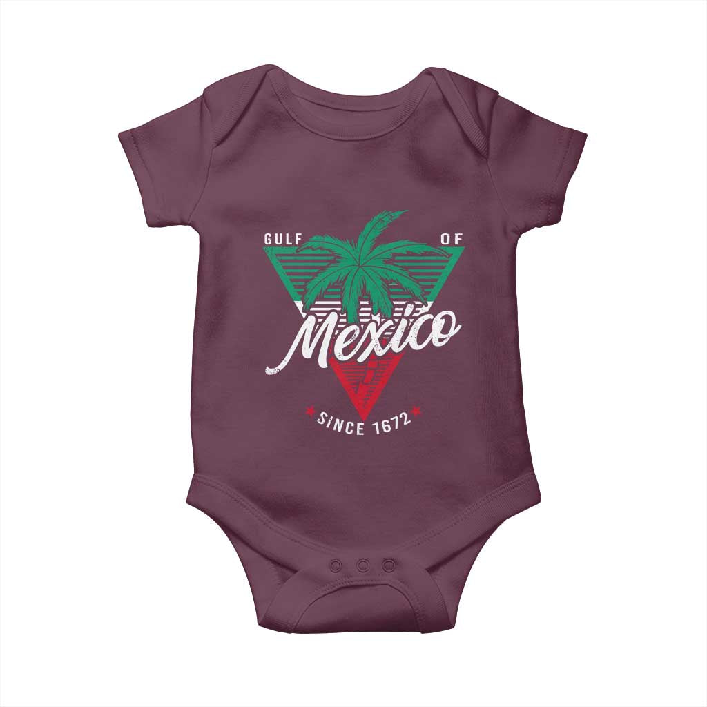 Gulf Of Mexico Since 1672 Baby Onesie TS09 Maroon Print Your Wear