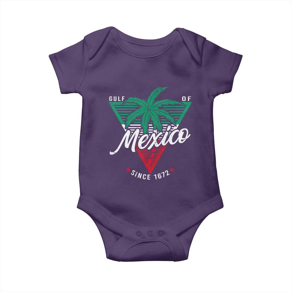 Gulf Of Mexico Since 1672 Baby Onesie TS09 Purple Print Your Wear