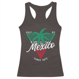 Gulf Of Mexico Since 1672 Racerback Tank Top TS09 Dark Chocolate Print Your Wear