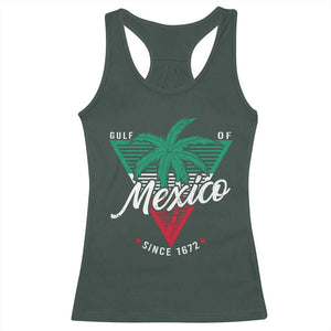 Gulf Of Mexico Since 1672 Racerback Tank Top TS09 Dark Forest Green Print Your Wear