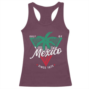 Gulf Of Mexico Since 1672 Racerback Tank Top TS09 Maroon Print Your Wear