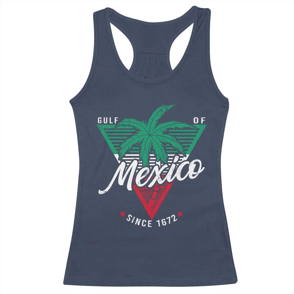 Gulf Of Mexico Since 1672 Racerback Tank Top TS09 Navy Print Your Wear