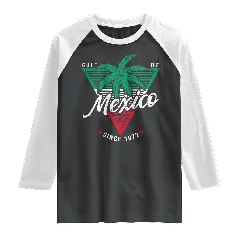 Gulf Of Mexico Since 1672 Raglan Shirt TS09 Black White Print Your Wear