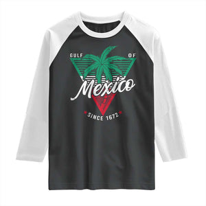 Gulf Of Mexico Since 1672 Raglan Shirt TS09 Black White Print Your Wear