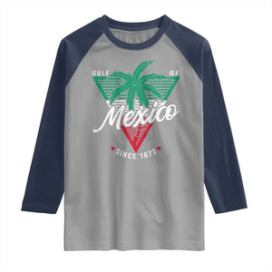 Gulf Of Mexico Since 1672 Raglan Shirt TS09 Sport Gray Navy Print Your Wear