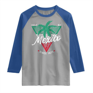 Gulf Of Mexico Since 1672 Raglan Shirt TS09 Sport Gray Royal Print Your Wear