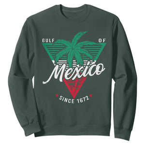 Gulf Of Mexico Since 1672 Sweatshirt TS09 Dark Forest Green Print Your Wear