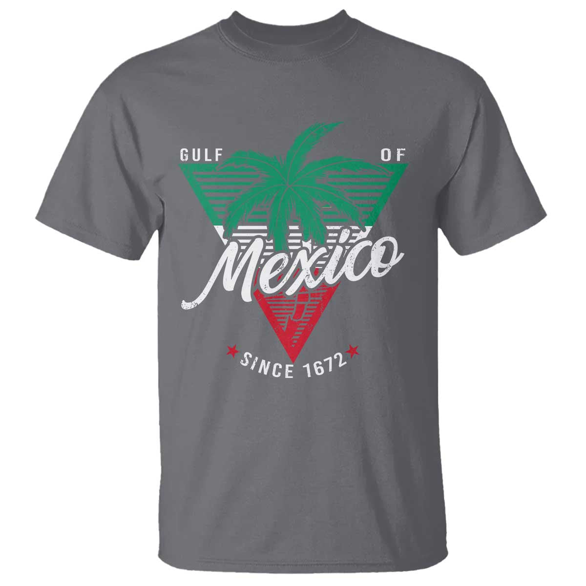 Gulf Of Mexico Since 1672 T Shirt TS09 Charcoal Print Your Wear