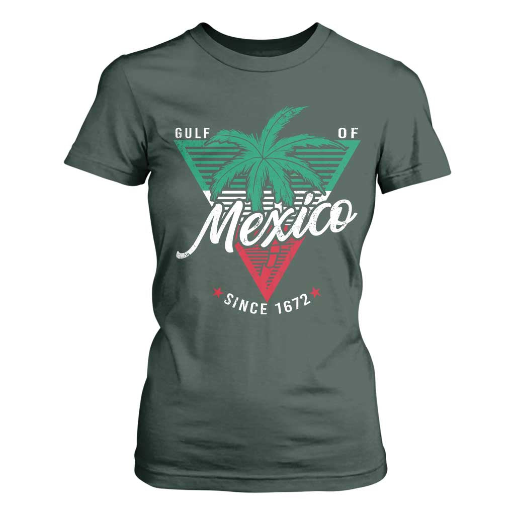 Gulf Of Mexico Since 1672 T Shirt For Women TS09 Dark Forest Green Print Your Wear