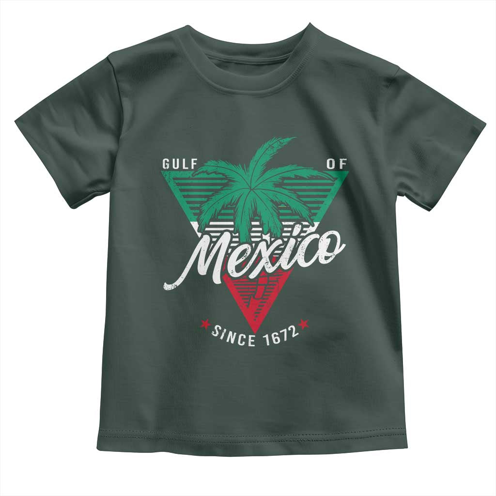 Gulf Of Mexico Since 1672 Toddler T Shirt TS09 Dark Forest Green Print Your Wear