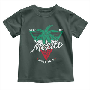 Gulf Of Mexico Since 1672 Toddler T Shirt TS09 Dark Forest Green Print Your Wear