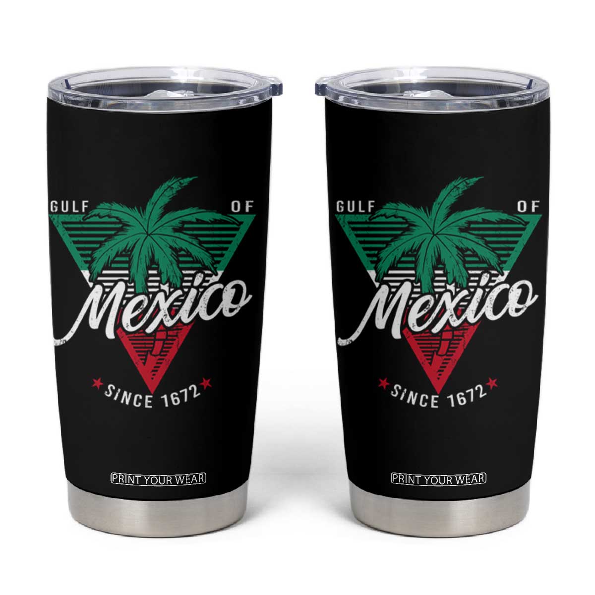 Gulf Of Mexico Since 1672 Tumbler Cup TS09 Black Print Your Wear