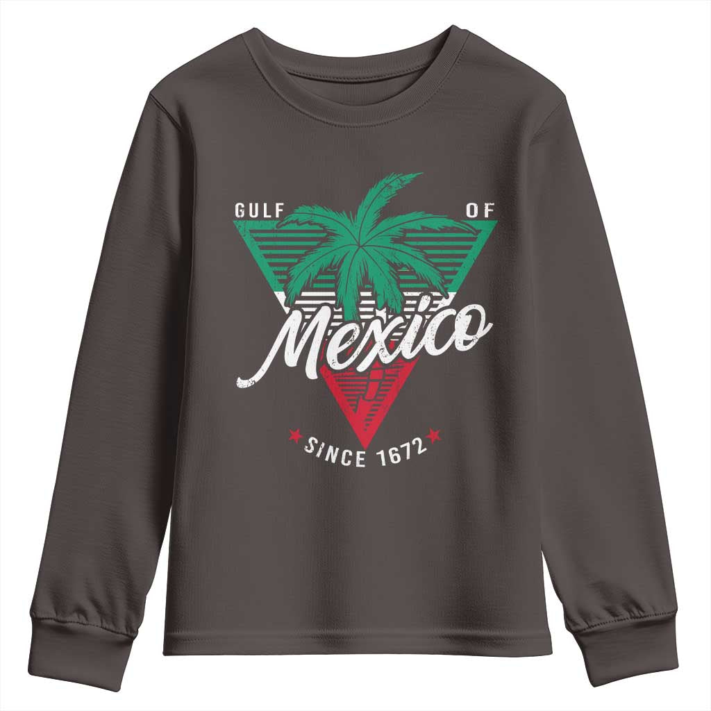 Gulf Of Mexico Since 1672 Youth Sweatshirt TS09 Dark Chocolate Print Your Wear