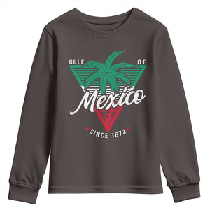 Gulf Of Mexico Since 1672 Youth Sweatshirt TS09 Dark Chocolate Print Your Wear