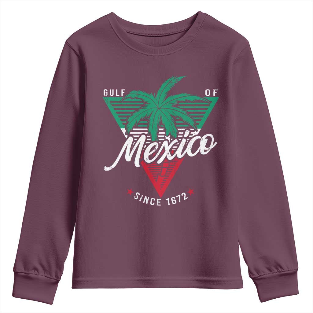 Gulf Of Mexico Since 1672 Youth Sweatshirt TS09 Maroon Print Your Wear