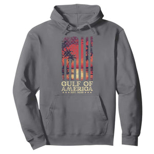 Gulf Of USA Est 2025 Hoodie Sunset American Flag Gulf Mexico TS09 Charcoal Print Your Wear