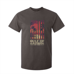 Gulf Of USA Est 2025 T Shirt For Kid Sunset American Flag Gulf Mexico TS09 Dark Chocolate Print Your Wear