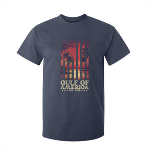 Gulf Of USA Est 2025 T Shirt For Kid Sunset American Flag Gulf Mexico TS09 Navy Print Your Wear