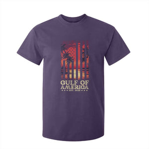 Gulf Of USA Est 2025 T Shirt For Kid Sunset American Flag Gulf Mexico TS09 Purple Print Your Wear