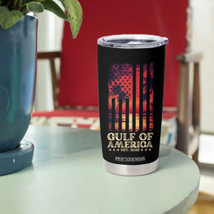 Gulf Of USA Est 2025 Tumbler Cup Sunset American Flag Gulf Mexico TS09 Print Your Wear