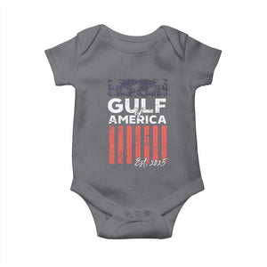 Gulf Of USA Baby Onesie Est 2025 American Flag Gulf Mexico TS09 Charcoal Print Your Wear