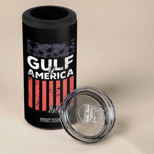 Gulf Of USA 4 in 1 Can Cooler Tumbler Est 2025 American Flag Gulf Mexico TS09 Print Your Wear