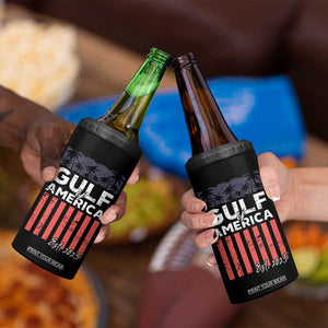 Gulf Of USA 4 in 1 Can Cooler Tumbler Est 2025 American Flag Gulf Mexico TS09 Print Your Wear