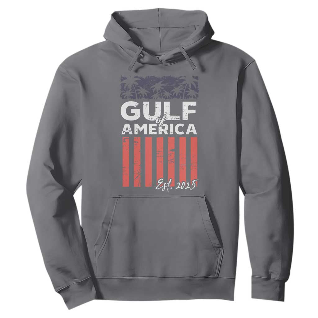 Gulf Of USA Hoodie Est 2025 American Flag Gulf Mexico TS09 Charcoal Print Your Wear