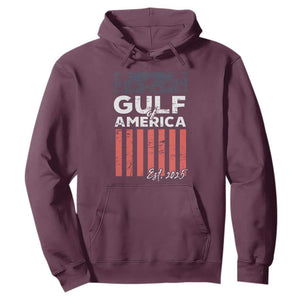 Gulf Of USA Hoodie Est 2025 American Flag Gulf Mexico TS09 Maroon Print Your Wear