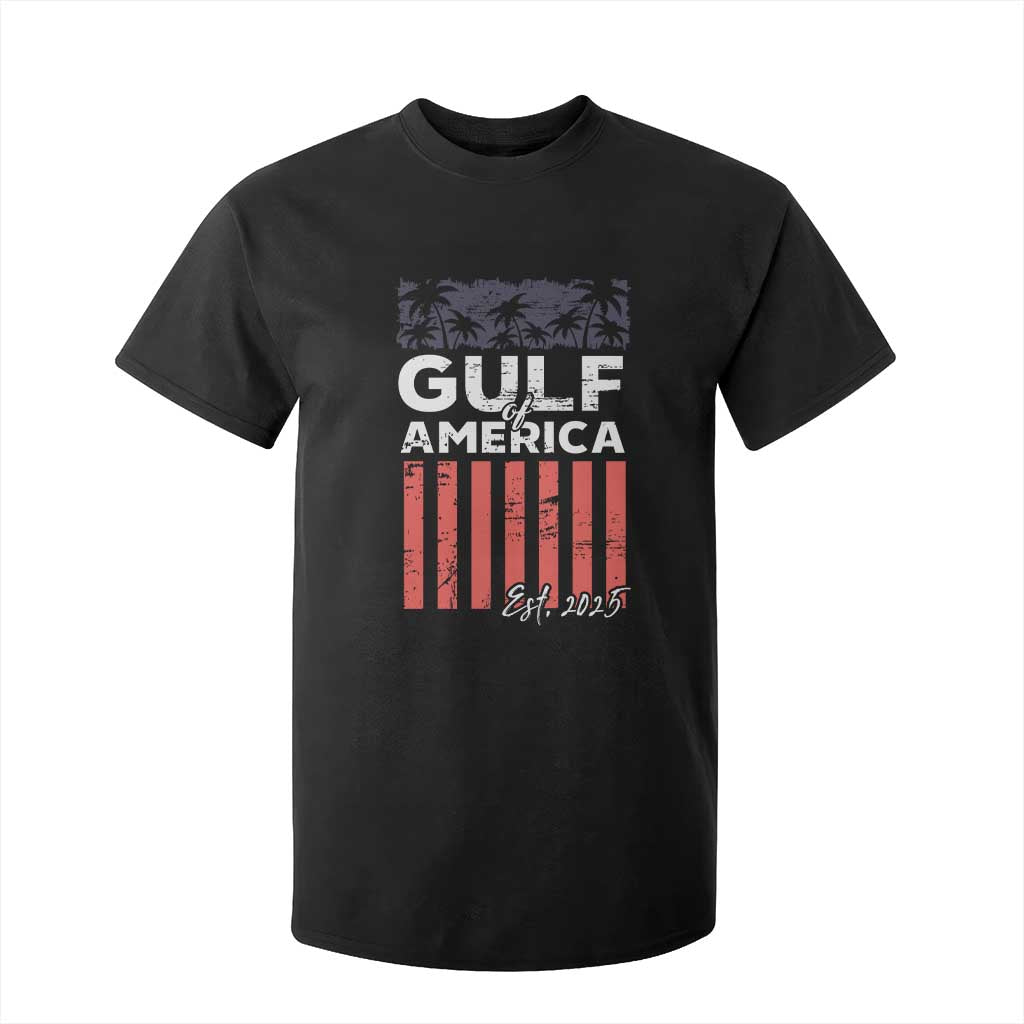 Gulf Of USA T Shirt For Kid Est 2025 American Flag Gulf Mexico TS09 Black Print Your Wear
