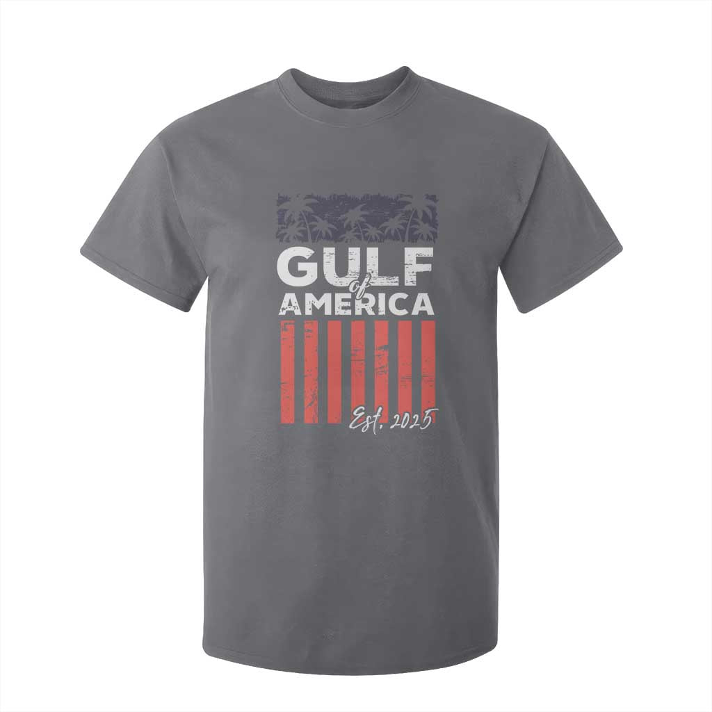 Gulf Of USA T Shirt For Kid Est 2025 American Flag Gulf Mexico TS09 Charcoal Print Your Wear
