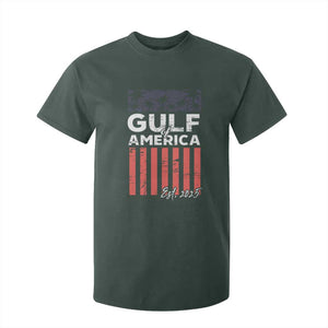Gulf Of USA T Shirt For Kid Est 2025 American Flag Gulf Mexico TS09 Dark Forest Green Print Your Wear