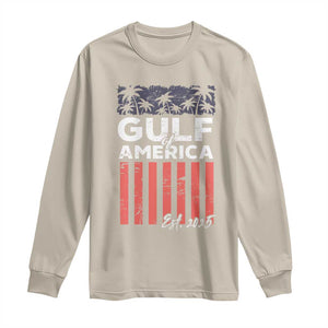 Gulf Of USA Long Sleeve Shirt Est 2025 American Flag Gulf Mexico TS09 Sand Print Your Wear