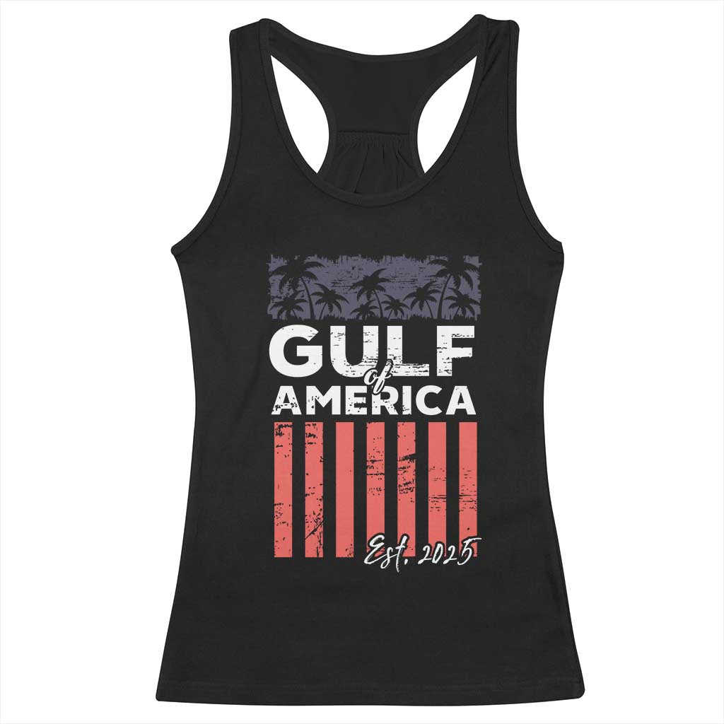 Gulf Of USA Racerback Tank Top Est 2025 American Flag Gulf Mexico TS09 Black Print Your Wear