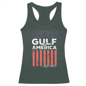 Gulf Of USA Racerback Tank Top Est 2025 American Flag Gulf Mexico TS09 Dark Forest Green Print Your Wear