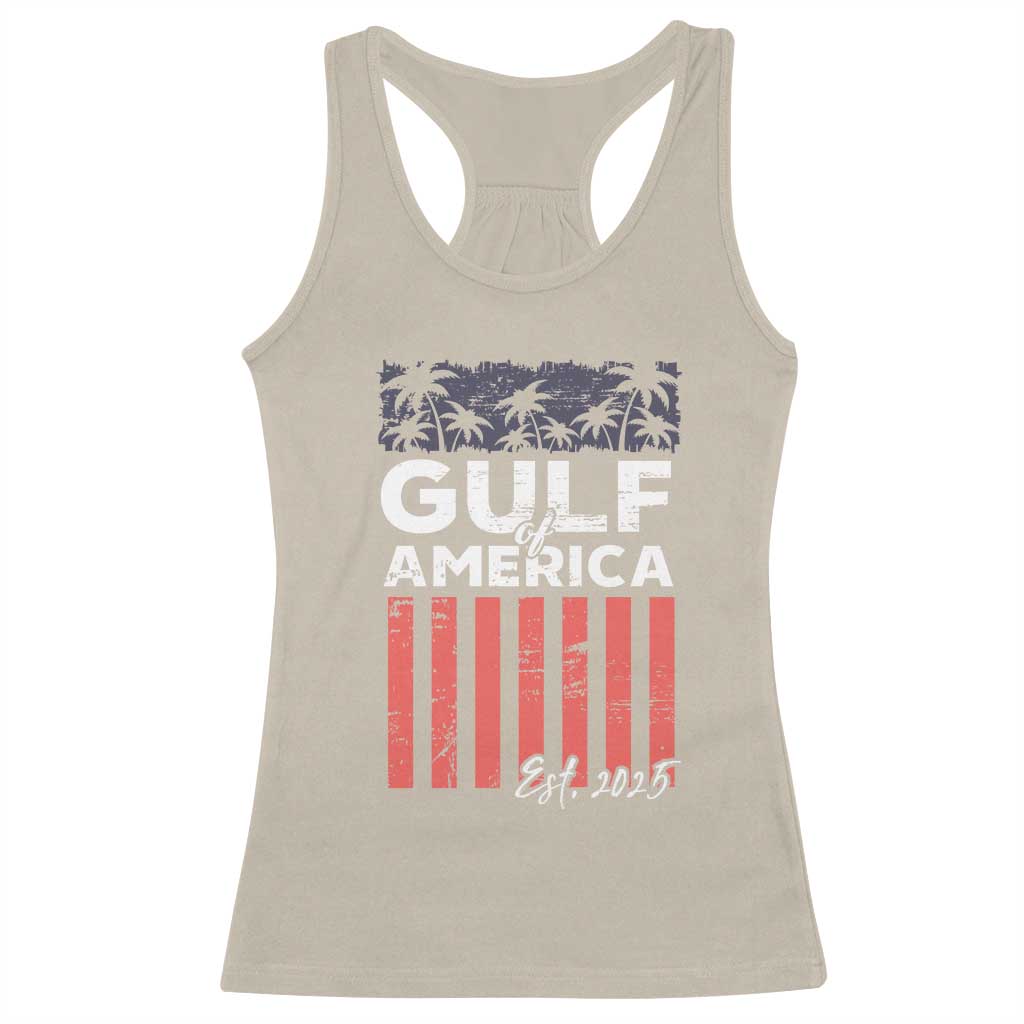 Gulf Of USA Racerback Tank Top Est 2025 American Flag Gulf Mexico TS09 Sand Print Your Wear